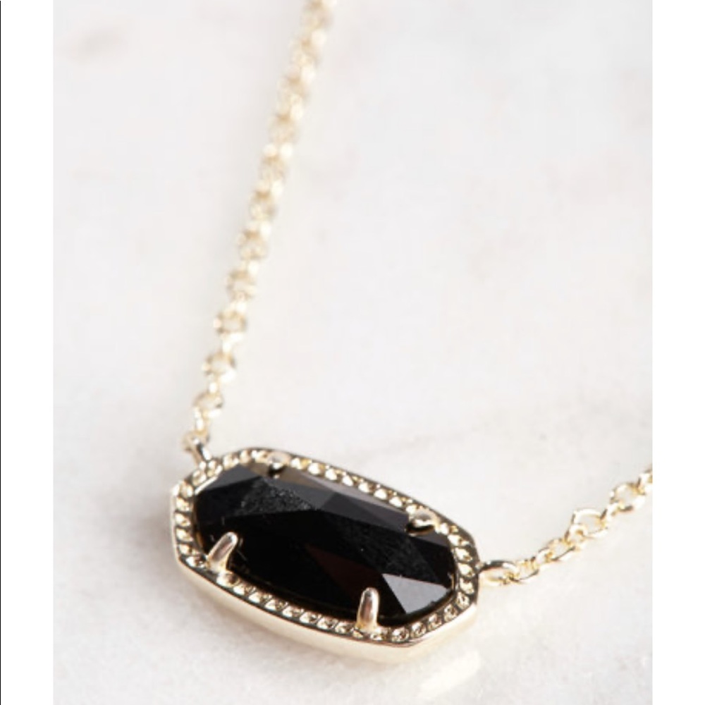 Kendra Scott 14k Gold Plated Necklace in Black